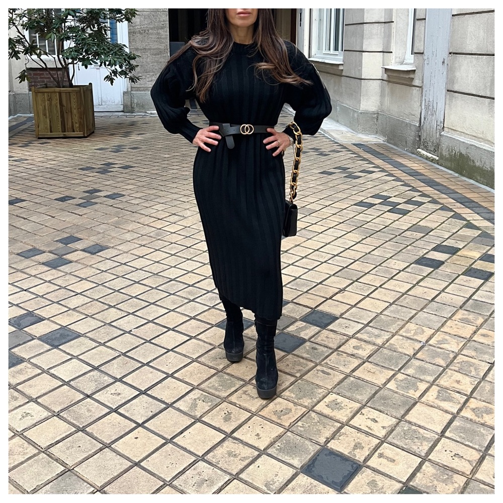 #15 MADE IN ITALY MOST FABULOUS KNIT MAXI SWEATER DRESS - Picture 7 of 8